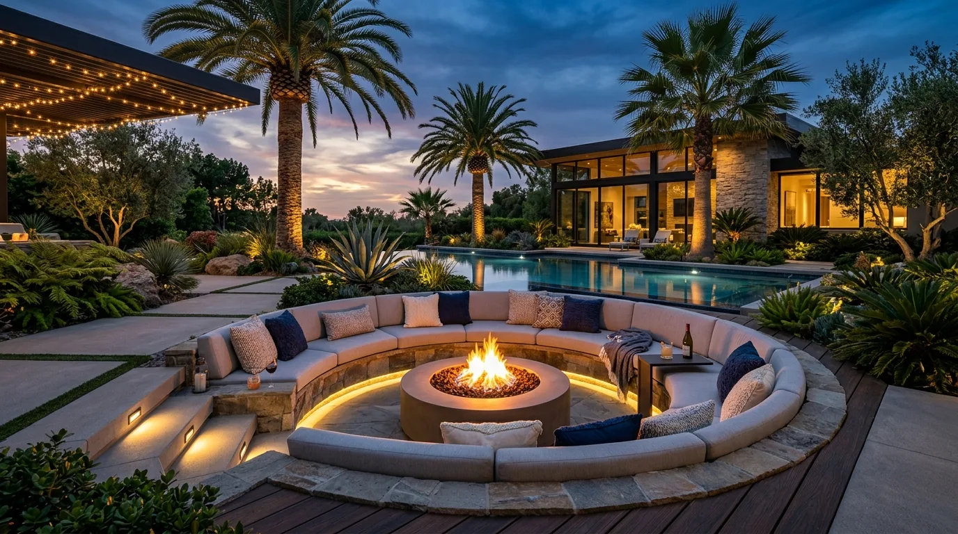 Modern Fire Pit Patio